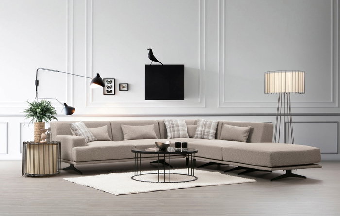 Atelier Del Sofa Bentley Corner Sofá Esquinero Beige